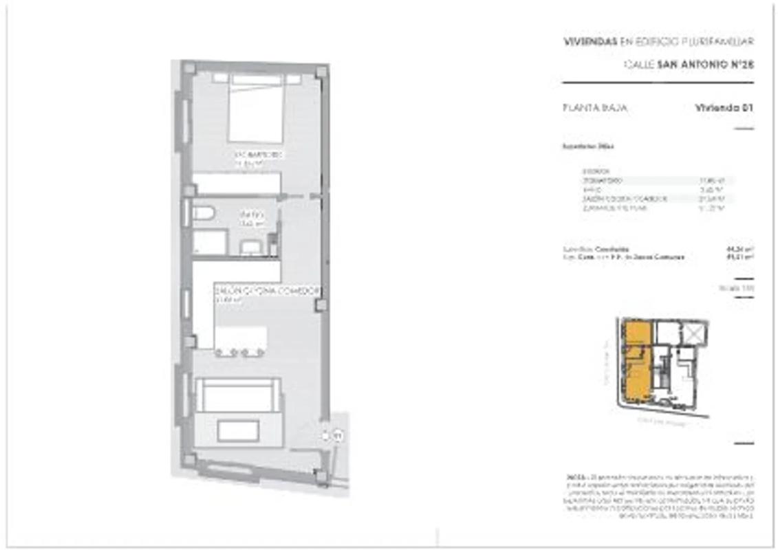 Новостройка RESIDENCIAL SAN ANTONIO 36 в Санлукар де Баррамеда plan 1