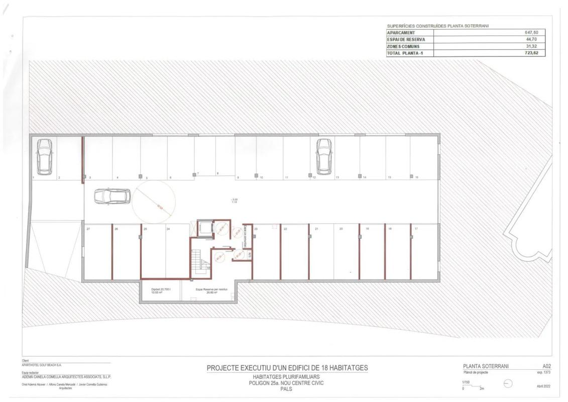 Obra nueva 18 apartamentos en la playa en Pals (Revista) plan 3