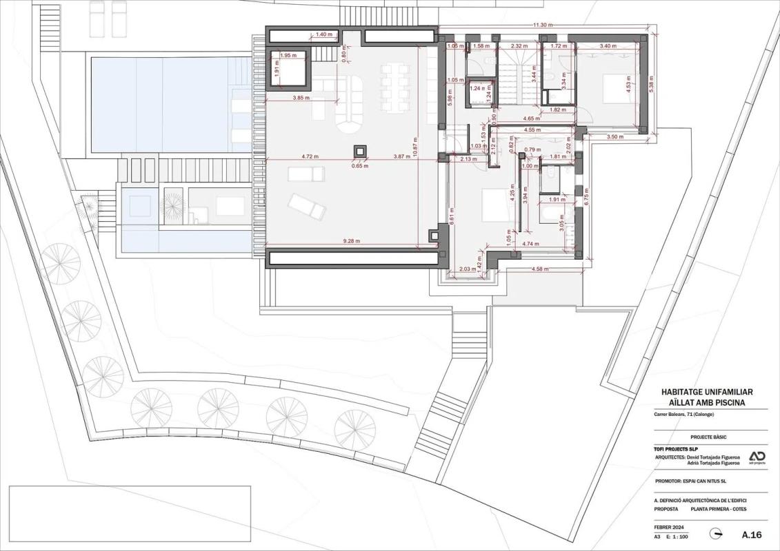 Obra nueva VILLA BALEARS en Calonge (Revista) plan 5