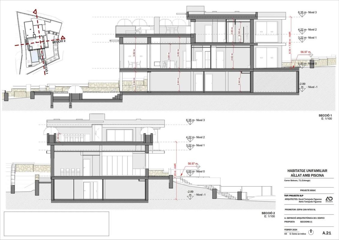 Obra nueva VILLA BALEARS en Calonge (Revista) plan 8