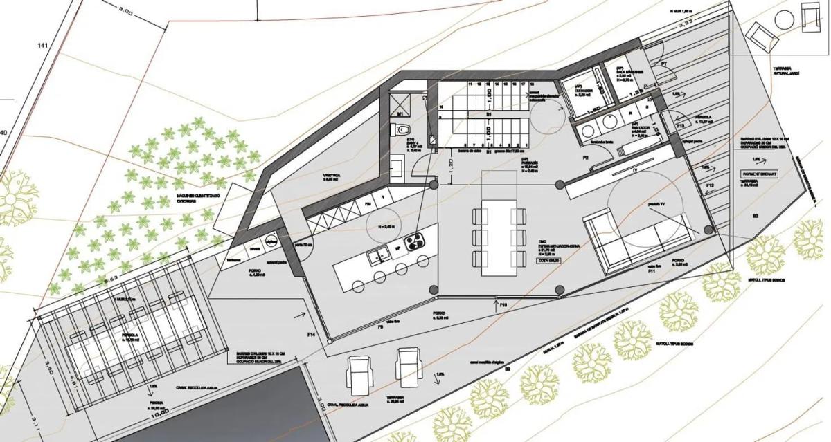 Obra nueva Vivienda en Begur en Begur (Revista) plan 1
