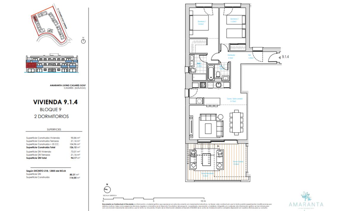 Venta de piso en Calle Casares Golf Garden s/n, Casares
plan 1