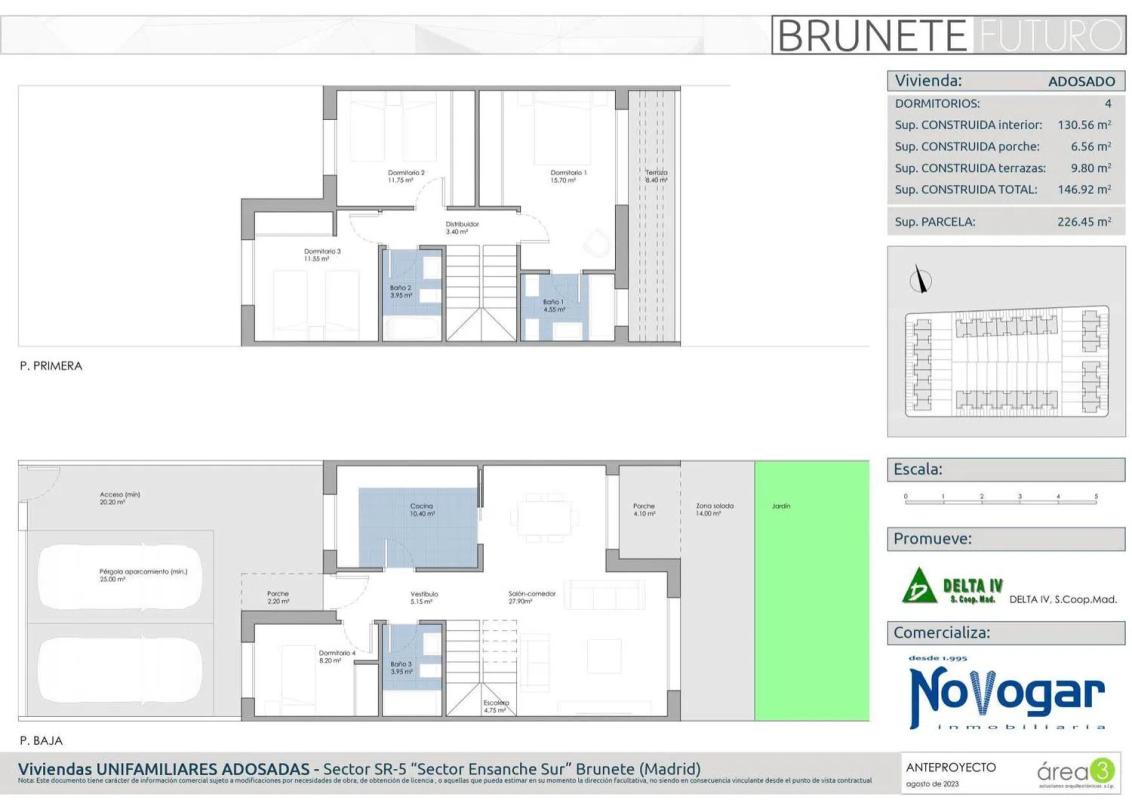 Obra nueva Brunete Futuro, viviendas adosadas en Brunete (Revista) plan 1