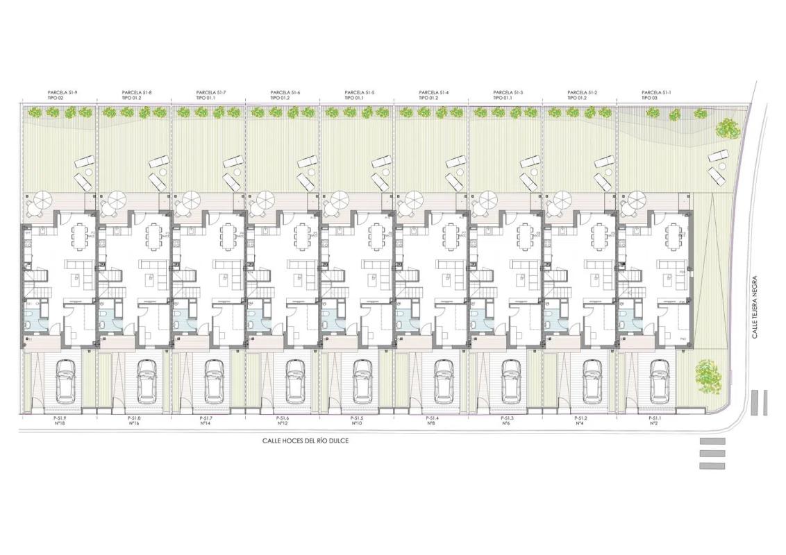 Venta de chalet adosado en Calle Hoces del Río Dulce s/n , Villalbilla plan 1