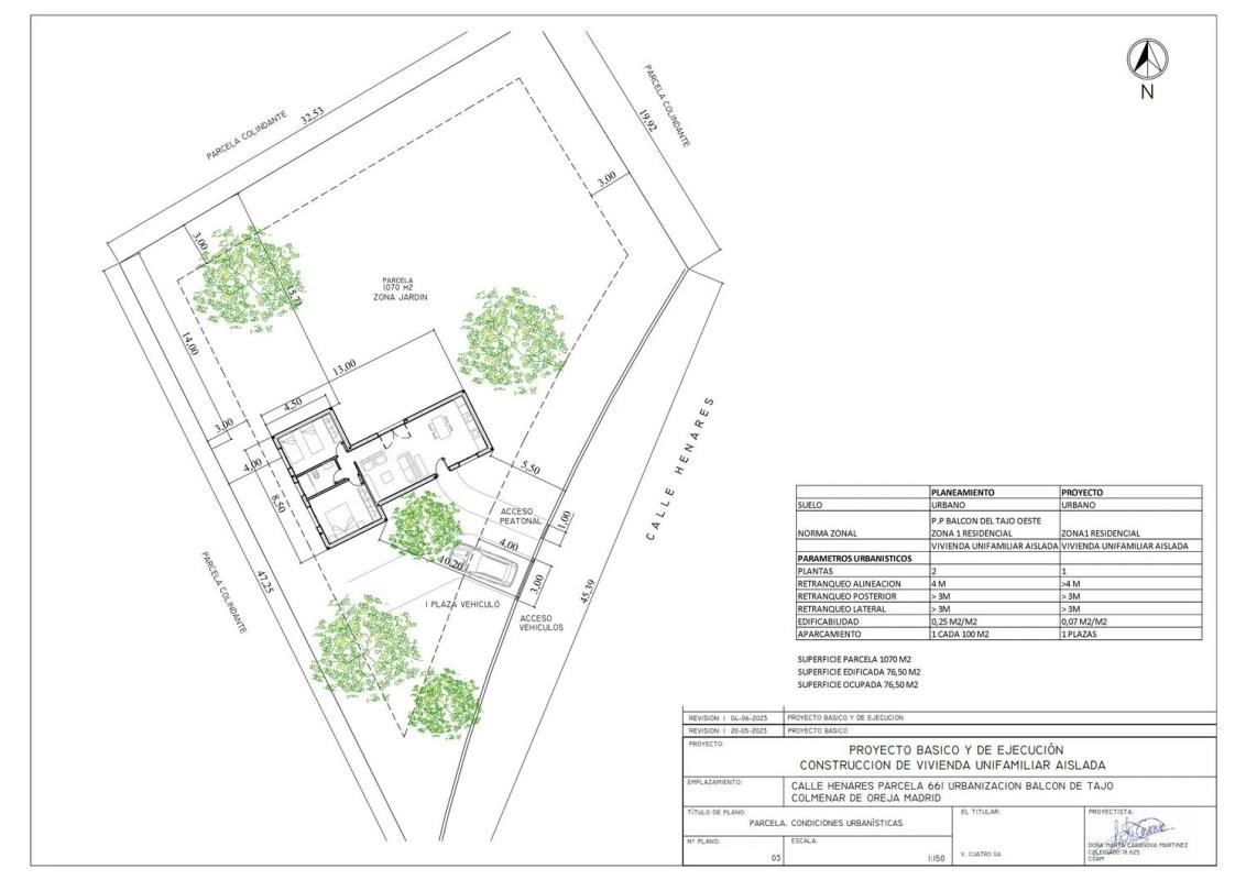 Obra nueva Vivienda unifamiliar Henares en Colmenar de Oreja (Revista) plan 3
