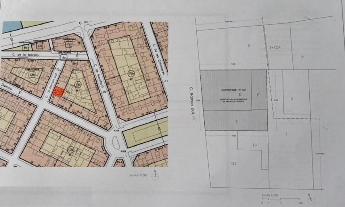 Obra nueva dos casas pareadas, Ramón Llul 11 en Gavà (Revista) plan 1