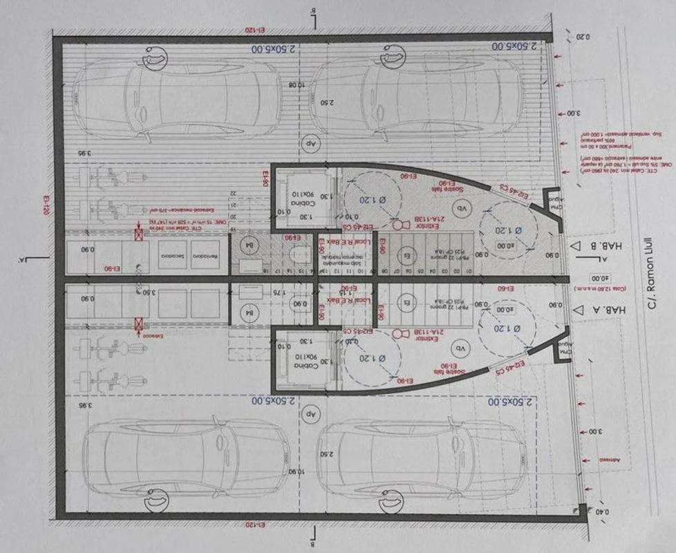 Obra nueva dos casas pareadas, Ramón Llul 11 en Gavà (Revista) plan 2