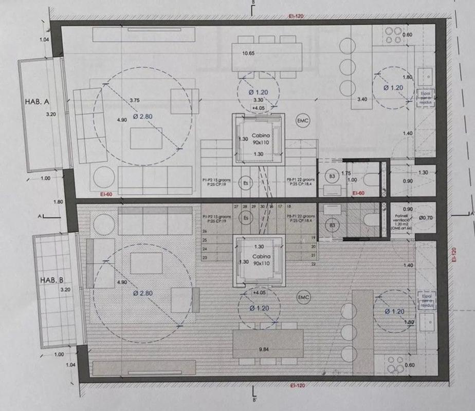 Obra nueva dos casas pareadas, Ramón Llul 11 en Gavà (Revista) plan 3