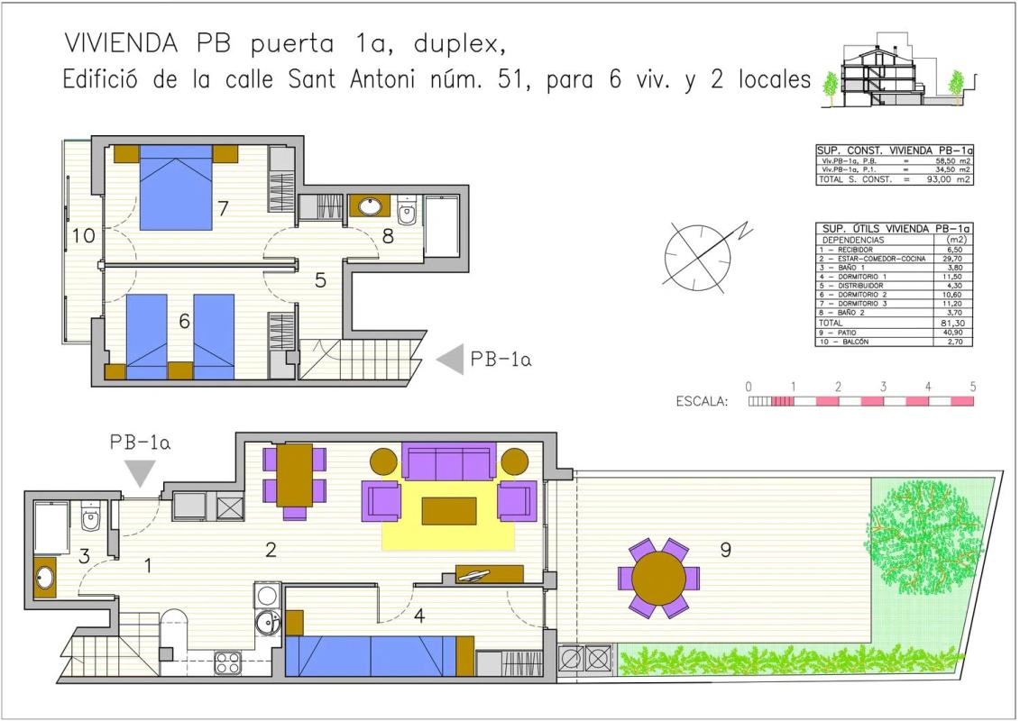 Obra nueva SANT ANTONI 51 en Mataró (Revista) plan 1