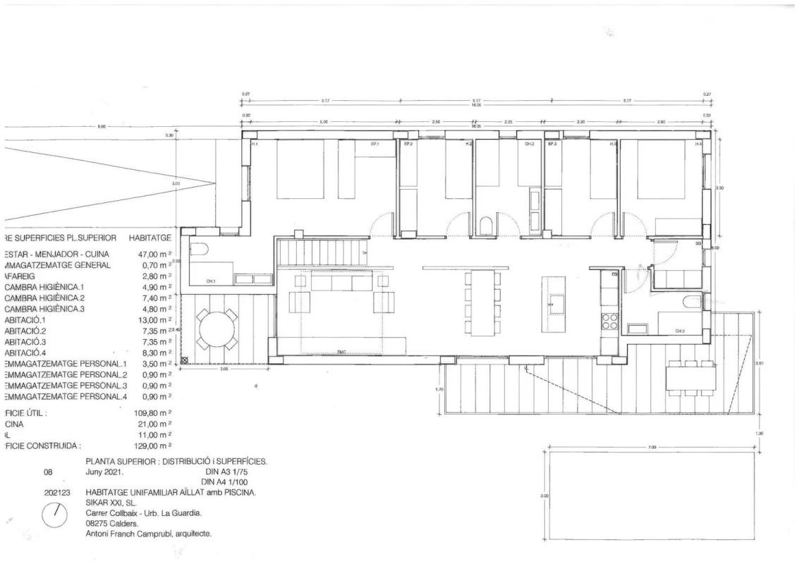 Новостройка Casa Unifamiliar Autosostenible в Калдерс plan 2