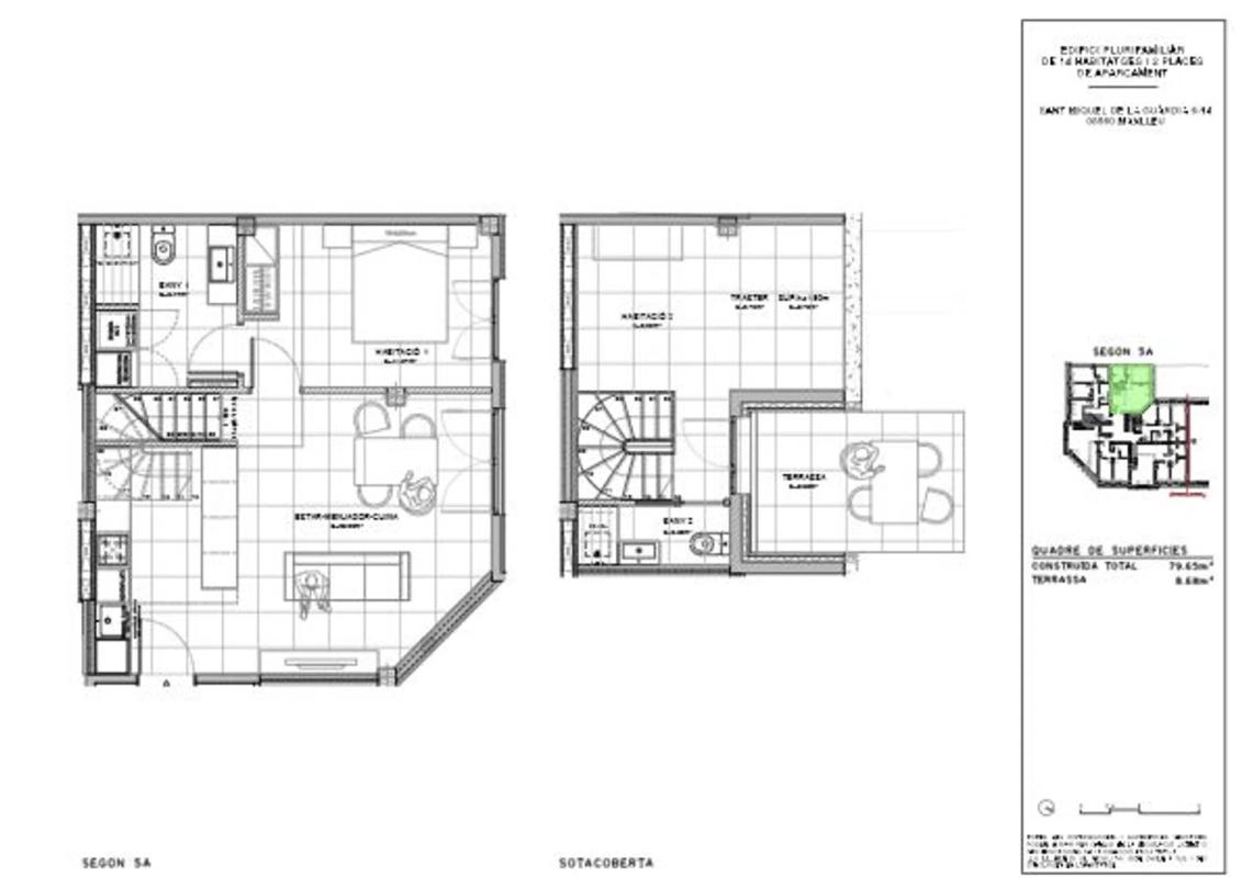 Продажа квартиры на Calle Sant Miquel de la Guardia, 6, Манльеу
 plan 1