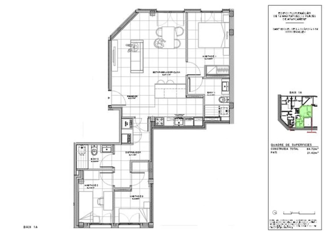 Продажа квартиры на Calle Sant Miquel de la Guardia, 6, Манльеу
 plan 6