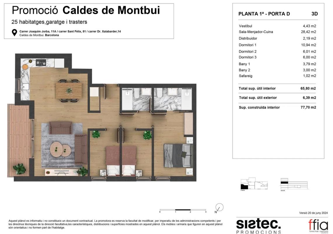 Venta de piso en Joaquim Jorba, 11, Caldes de Montbui
 plan 6