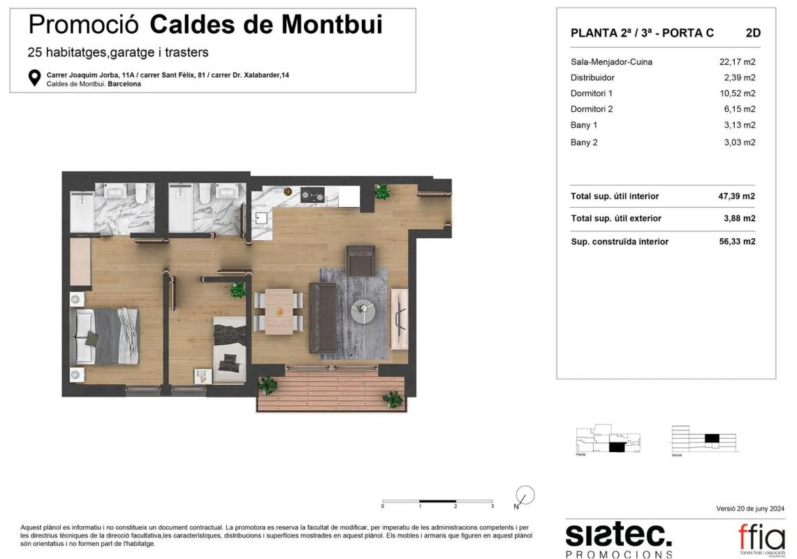 Venta de piso en Joaquim Jorba, 11, Caldes de Montbui
 plan 7