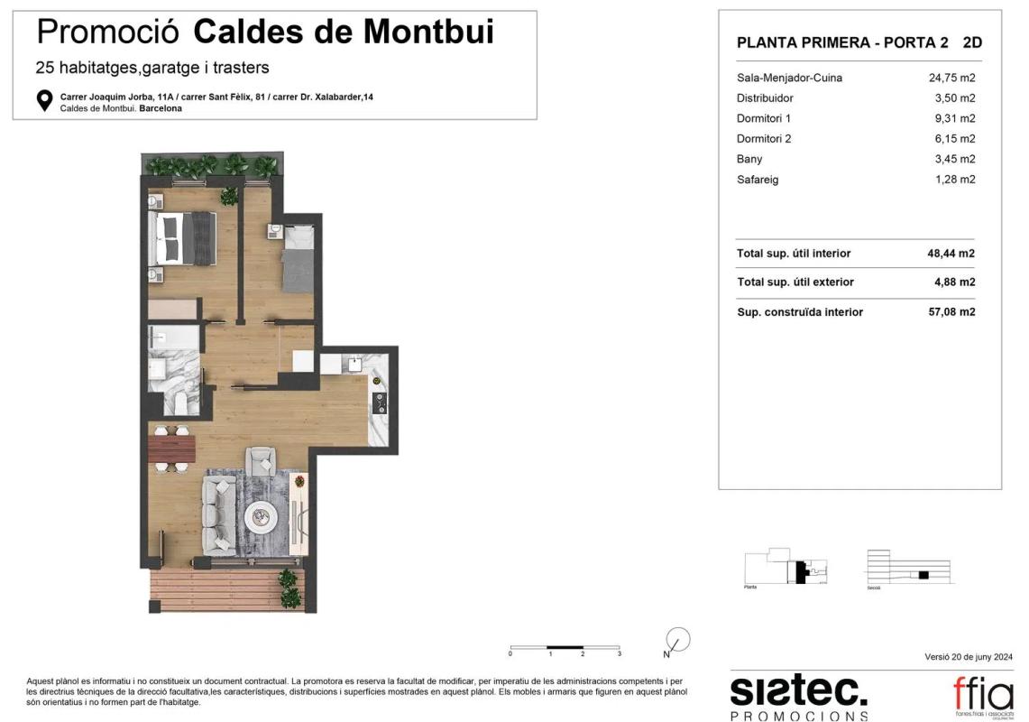 Venta de piso en Joaquim Jorba, 11, Caldes de Montbui
 plan 8