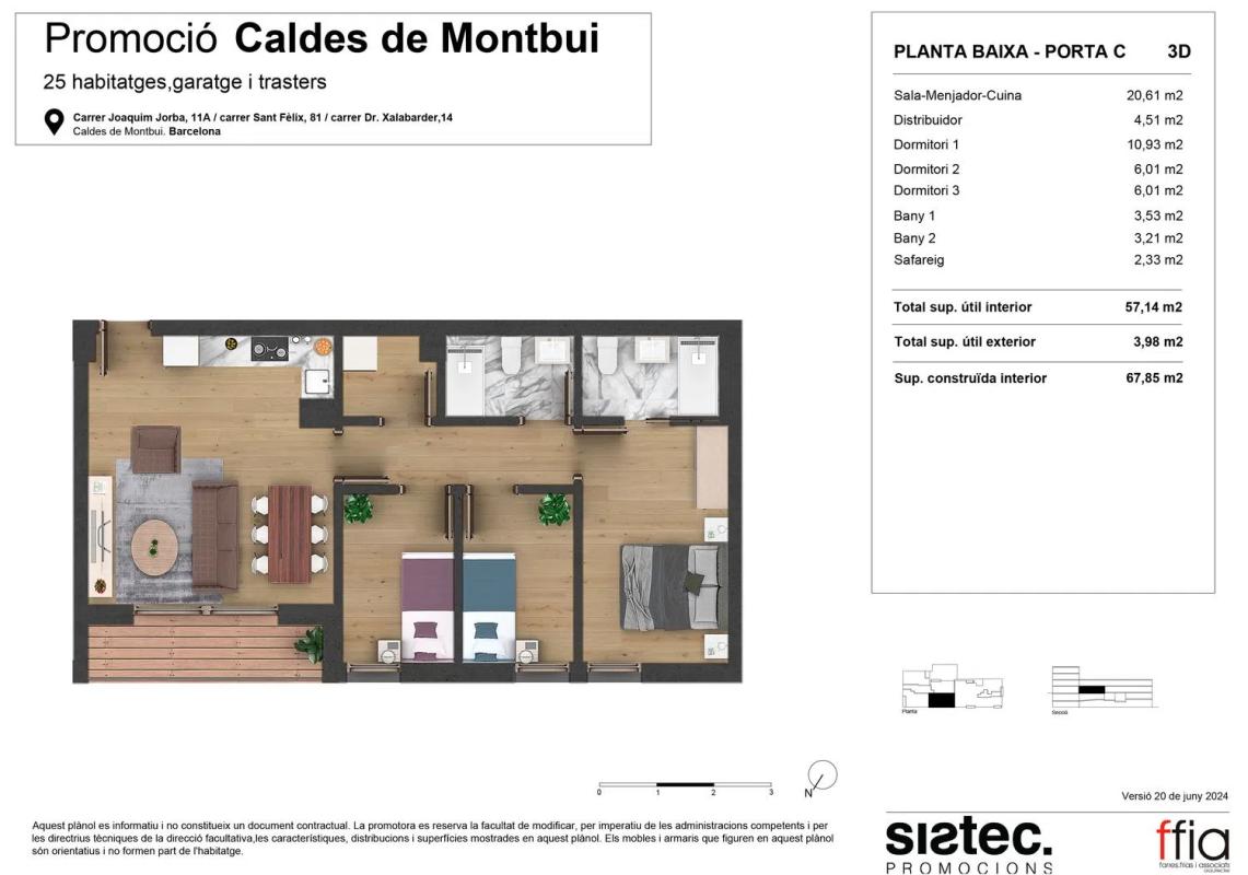 Venta de piso en Joaquim Jorba, 11, Caldes de Montbui
 plan 9