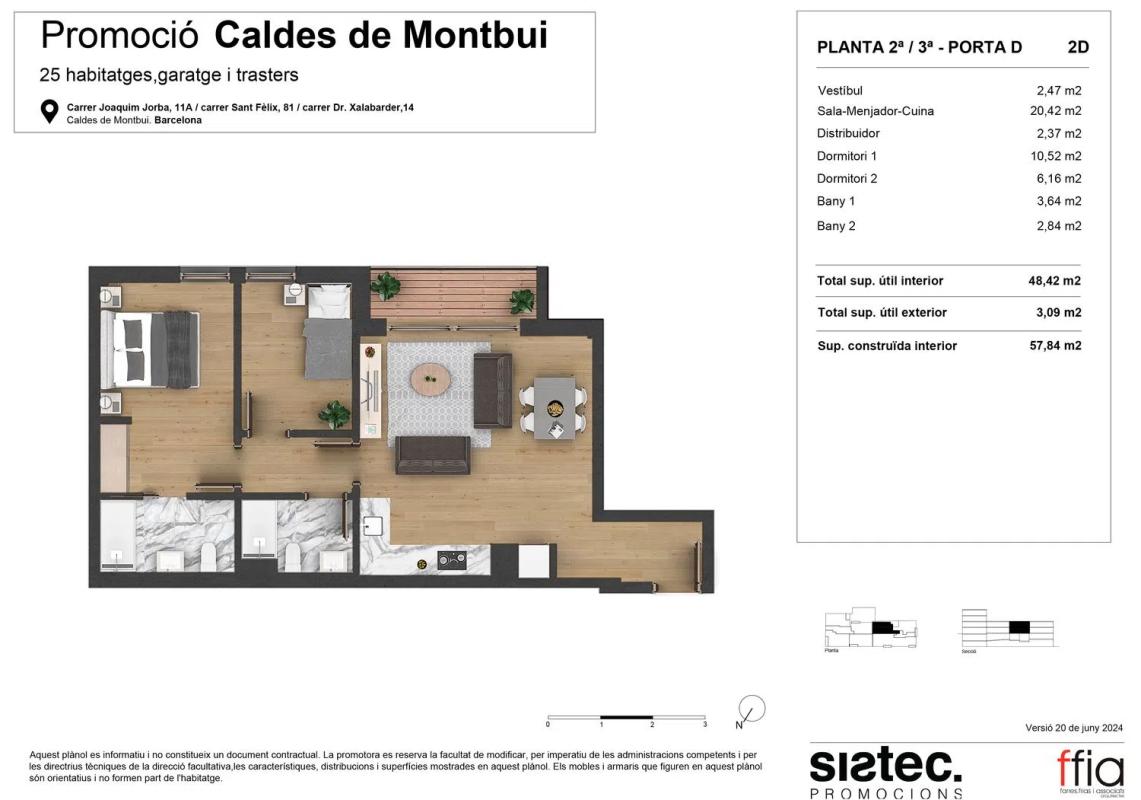 Venta de piso en Joaquim Jorba, 11, Caldes de Montbui
 plan 10