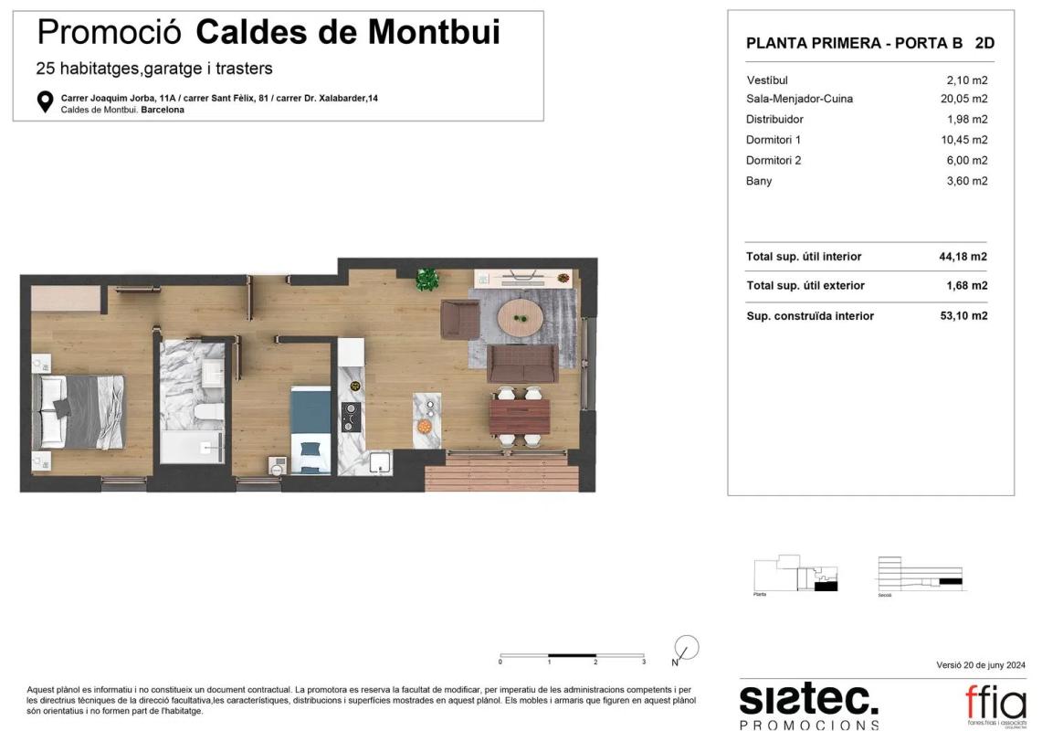 Venta de piso en Joaquim Jorba, 11, Caldes de Montbui
 plan 12