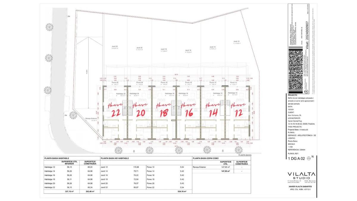 Venta de chalet adosado en Damià Puig s/n , Palafolls plan 1