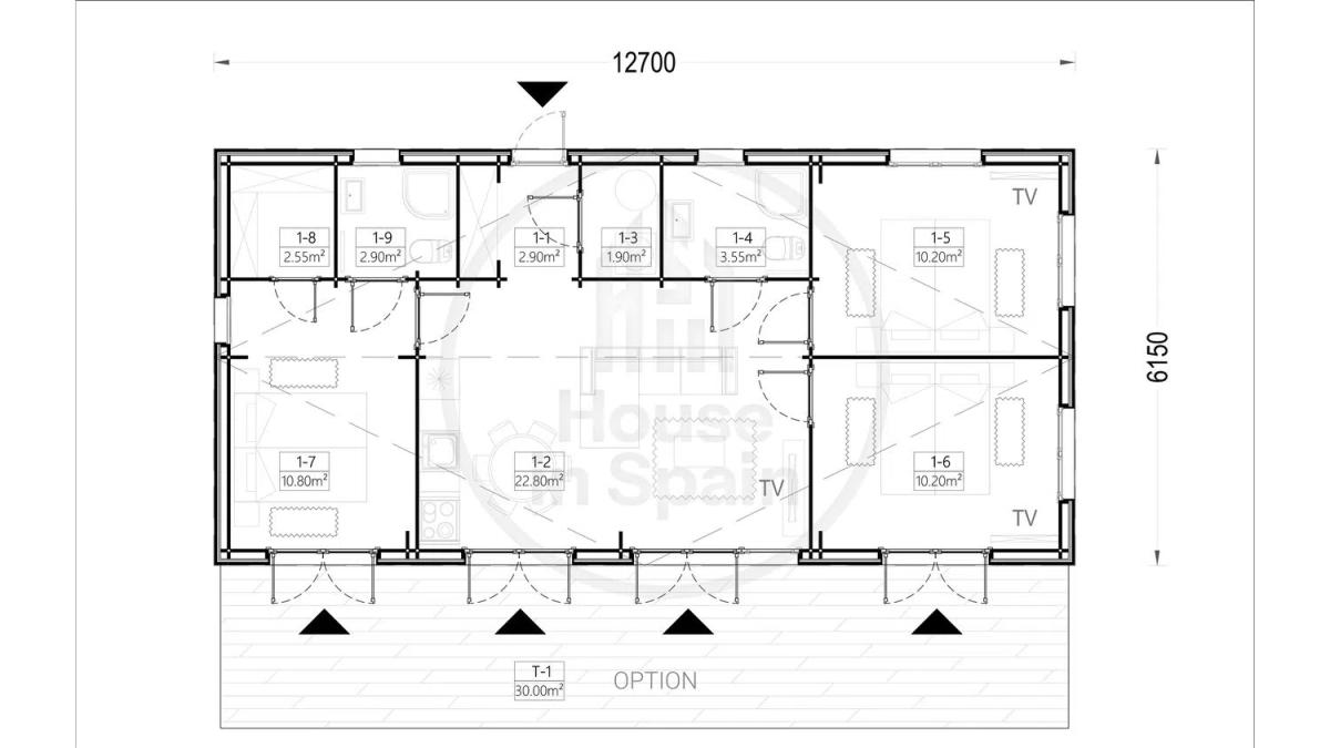 Новостройка Chalet prefabricado 68m2 в Монтруа plan 1