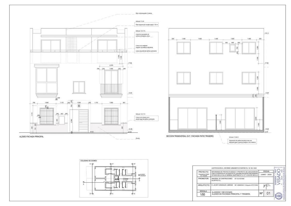 Obra nueva GENERAL MARTINEZ N º 8 en Sevilla (Revista) plan 2