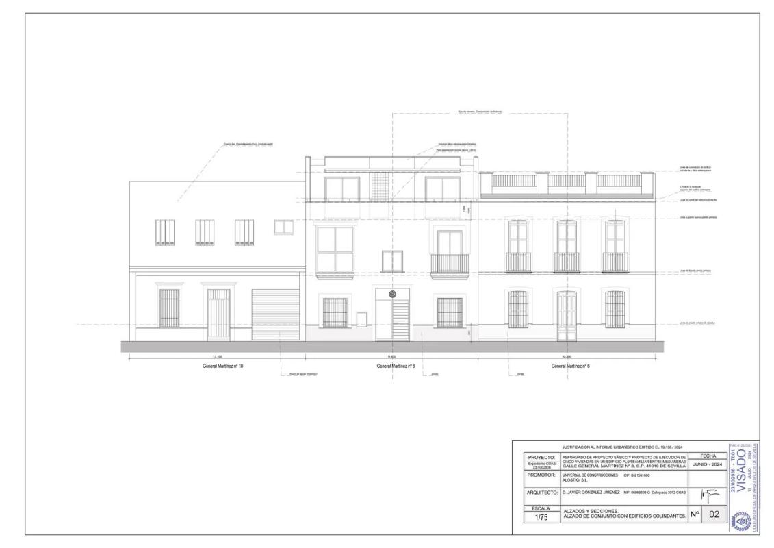 Obra nueva GENERAL MARTINEZ N º 8 en Sevilla (Revista) plan 4