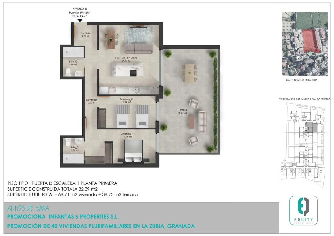 Obra nueva ALTOS DE SARA en La Zubia (Revista) plan 2