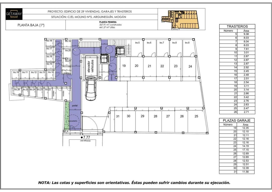 Obra nueva LA CARACOLA GETAWAY en Mogán (Revista) plan 1