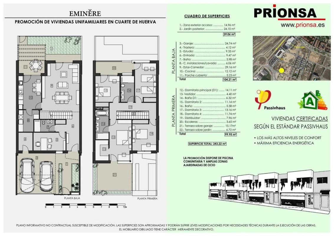 Obra nueva Casas Pasivas Eminěre en Cuarte de Huerva (Revista) plan 6