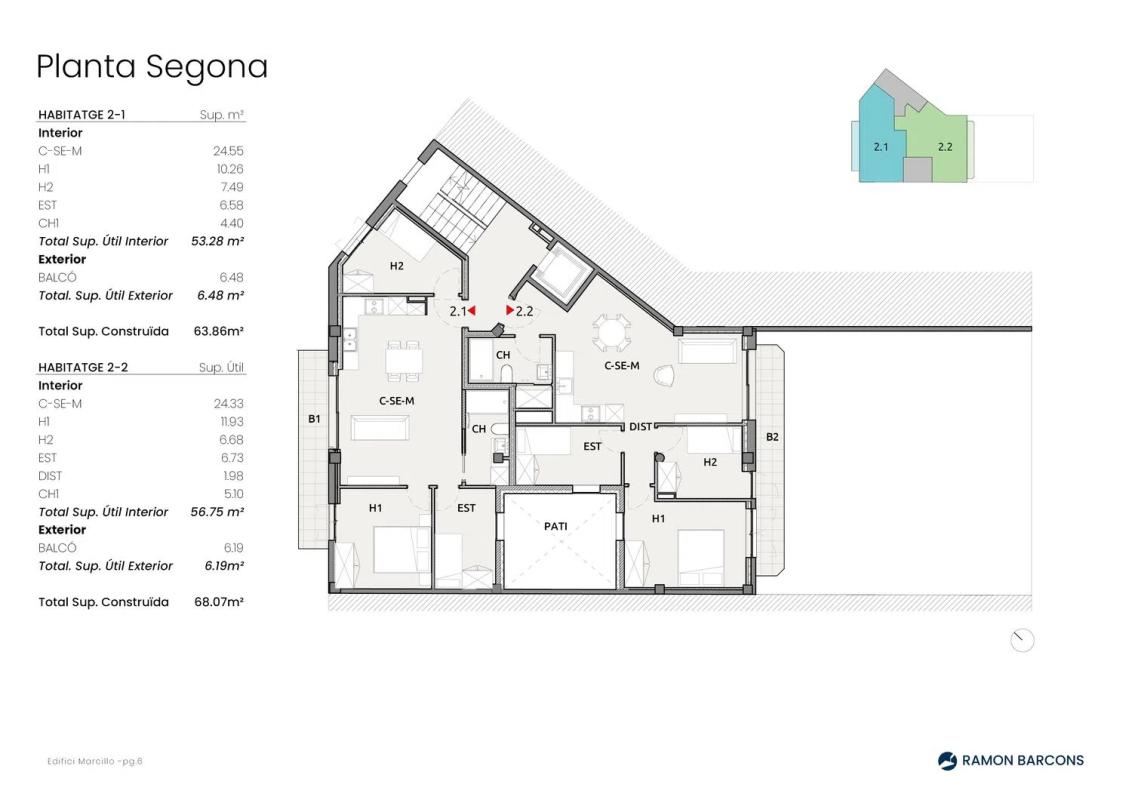 Obra nueva EDIFICIO MARCILLO en Olot (Revista) plan 1