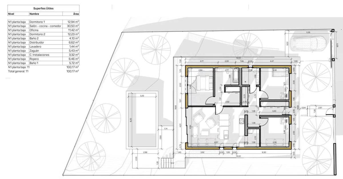 Obra nueva Casa Linda en Llagostera (Revista) plan 1