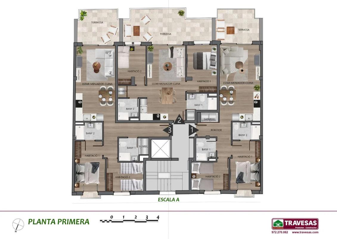 Obra nueva Residencial La Serradora en Camprodon (Revista) plan 2