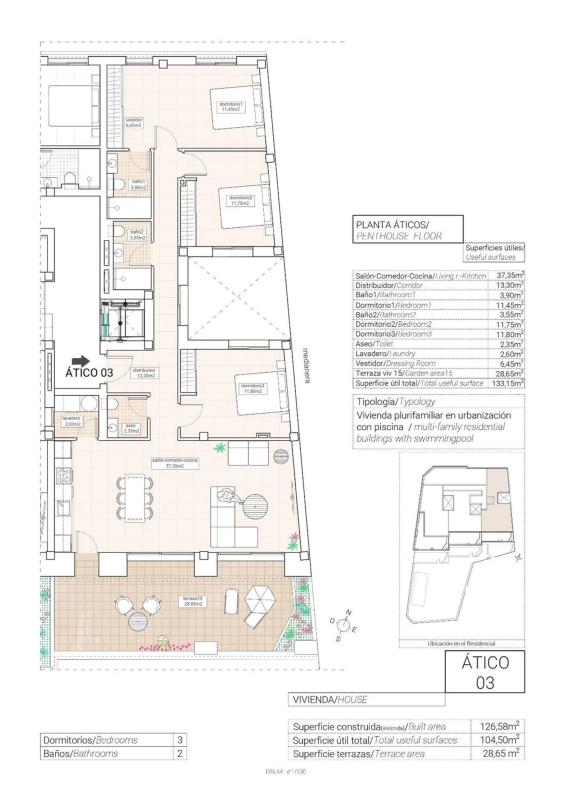 Penthouse sale in  Ático en Hondón de las Nieves, Hondón de las Nieves plan 1