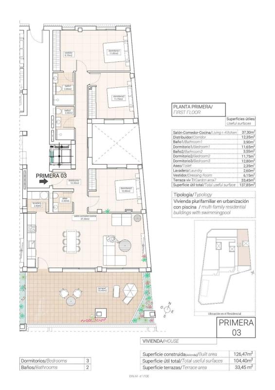 Продажа квартиры на Piso en Hondón de las Nieves, Хондон-де-лас-Ньевес
plan 1