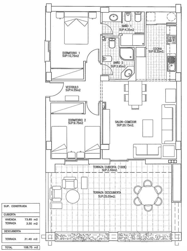 Venta de piso en Arenales del Sol, Elche / Elx
plan 1