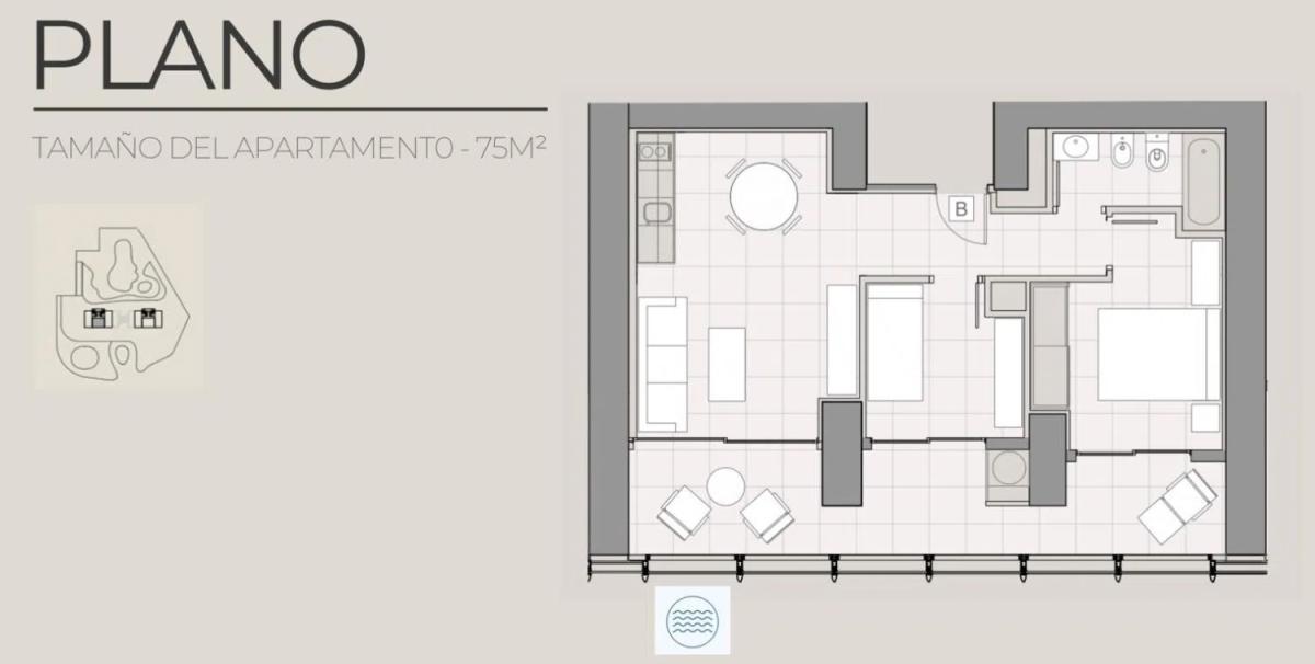 Sale of apartment in Playa de Poniente, Benidorm
plan 1