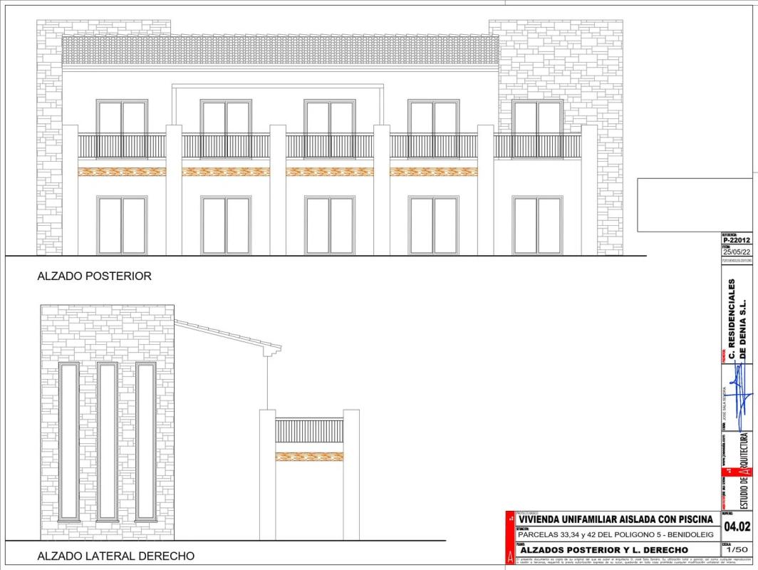 New construction Villa Benidoleig in Benidoleig plan 2