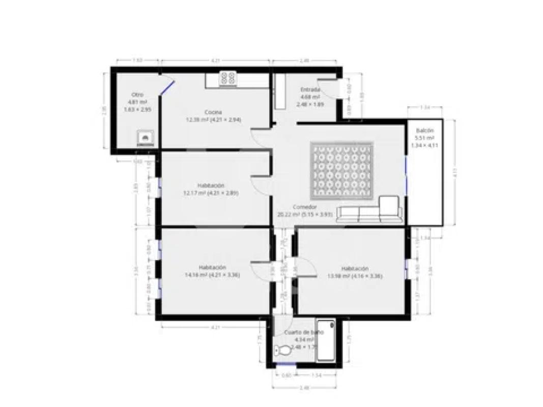 Venta de piso en Centro, Mutxamel
 plan 1