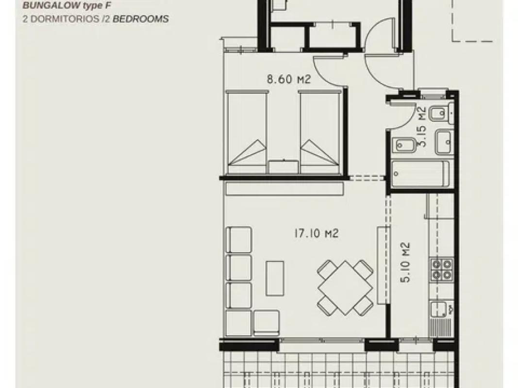 Venta de piso en Cometa-Carrió, Calpe
plan 1