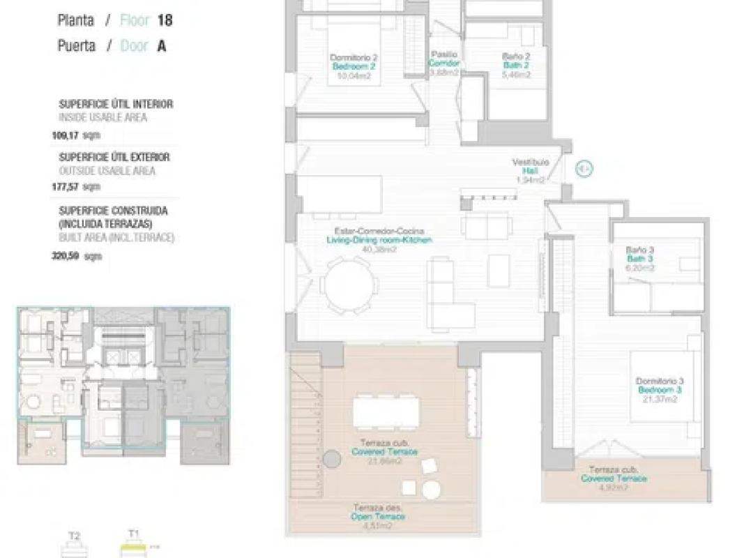 Venta de ático en  Playa Arenal-Bol, Calpe plan 1