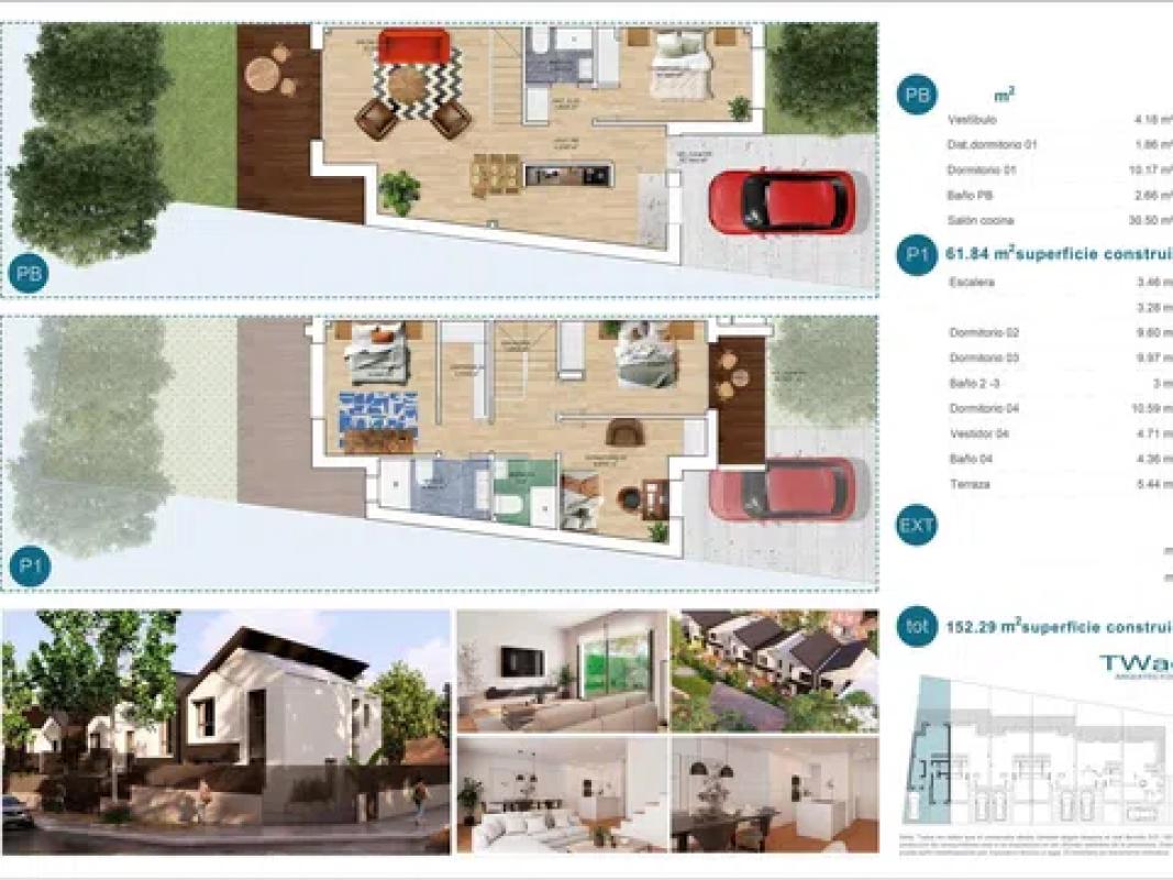 Venta de chalet adosado en Calle Párroco Fernando Agudo Maroto, 7 , Aldea del Fresno plan 1