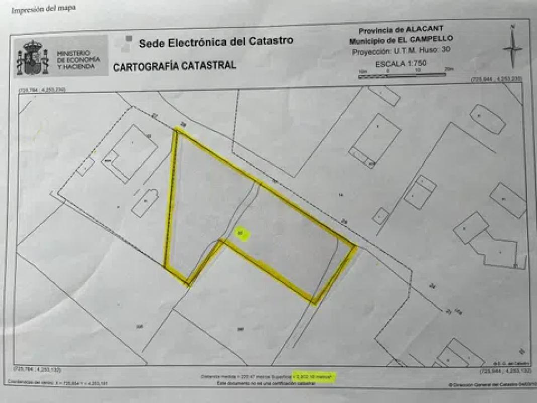 Działka na sprzedaż w El Campello, Alicante plan 1