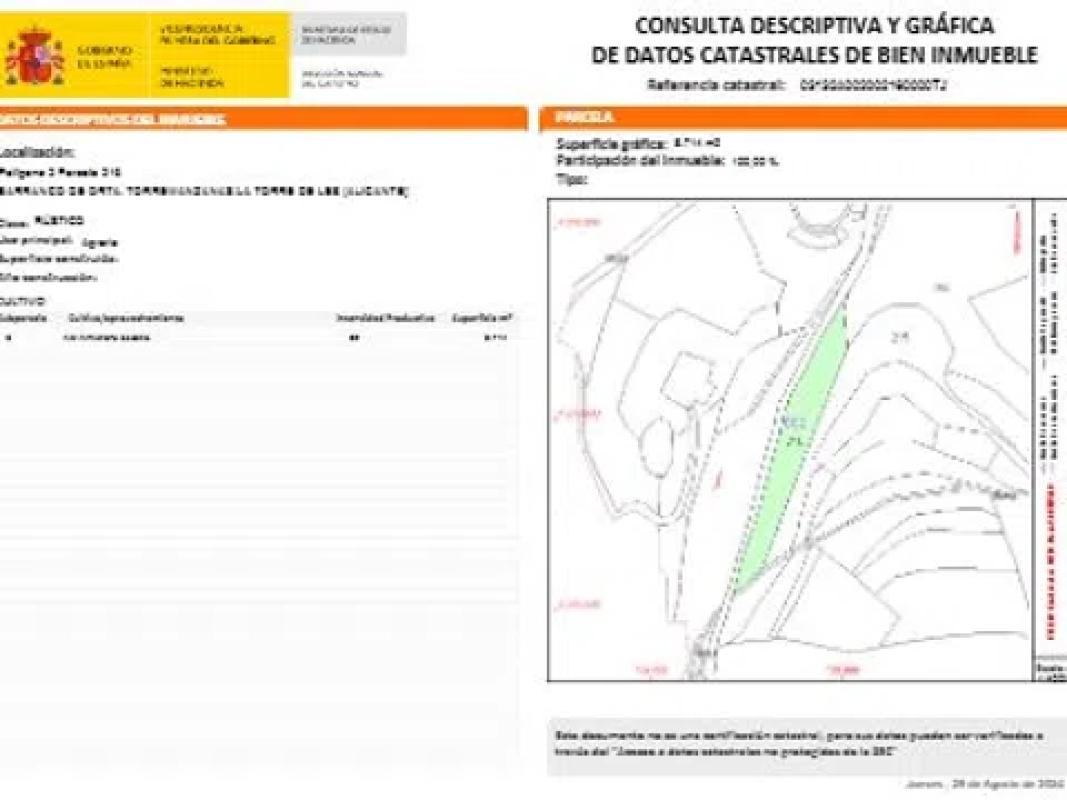 Land for sale in Torremanzanas, Alicante plan 2