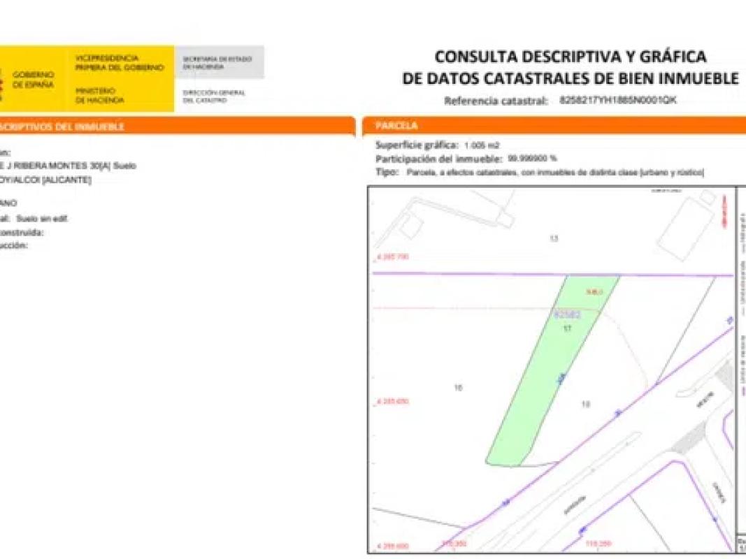 Terreno en venta en Alcoy / Alcoi, Alicante plan 1