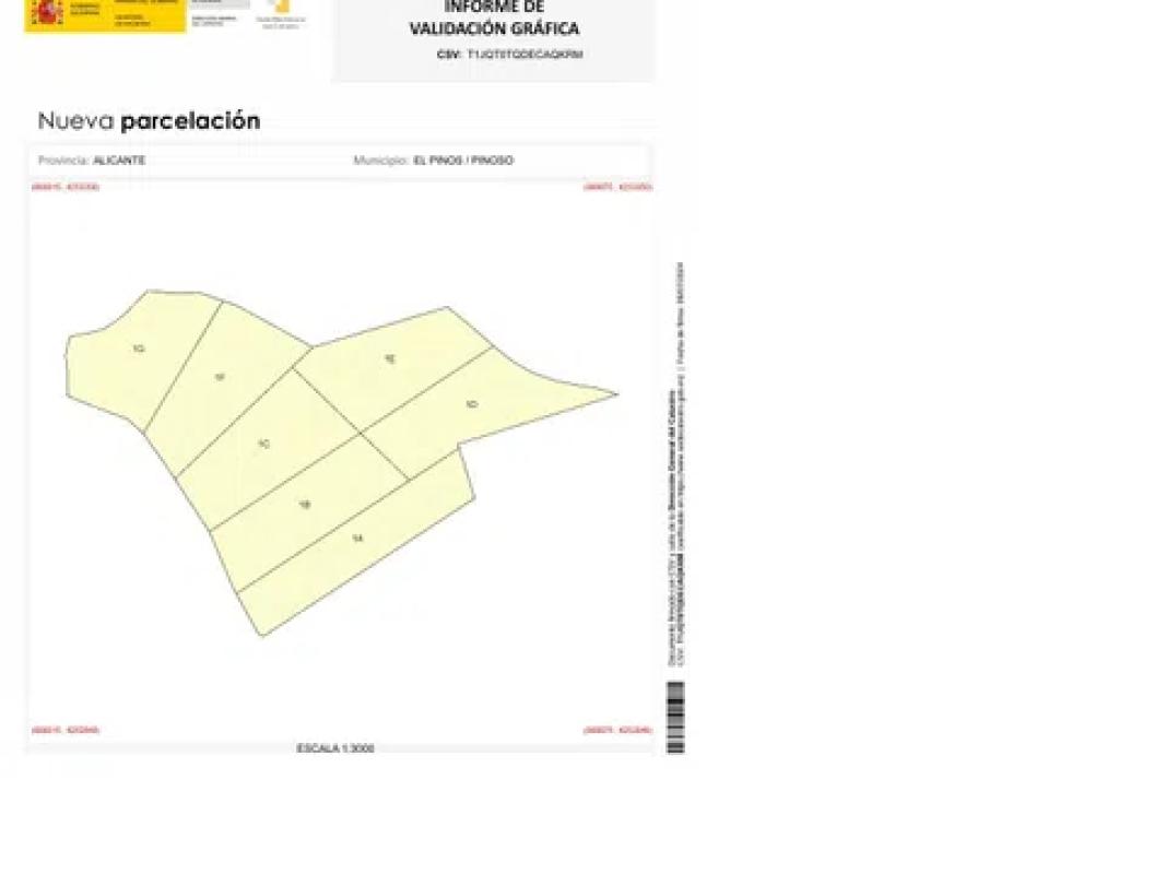Land for sale in Pinoso, Alicante plan 1
