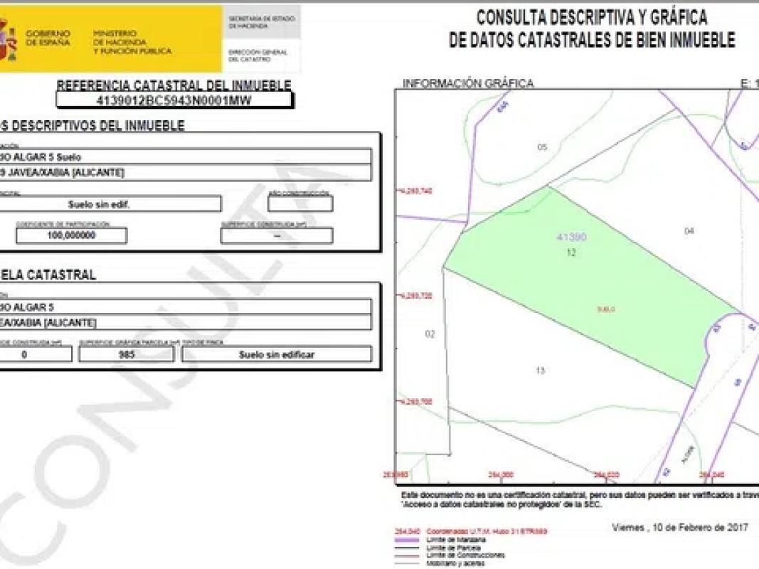 Terreno en venta en Jávea/Xàbia, Alicante plan 6