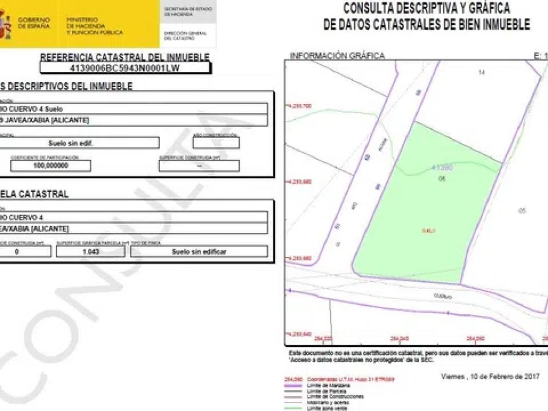 Terreno en venta en Jávea/Xàbia, Alicante plan 7
