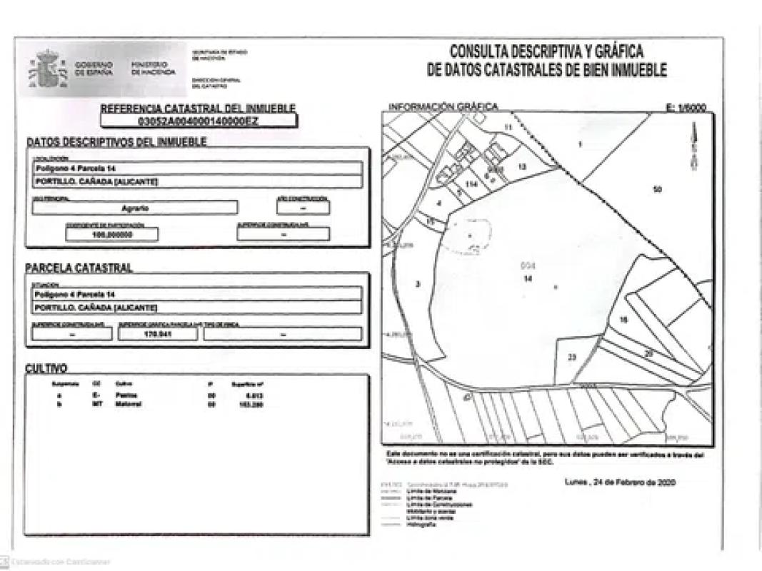 Terreno en venta en Cañada, Alicante photo 1