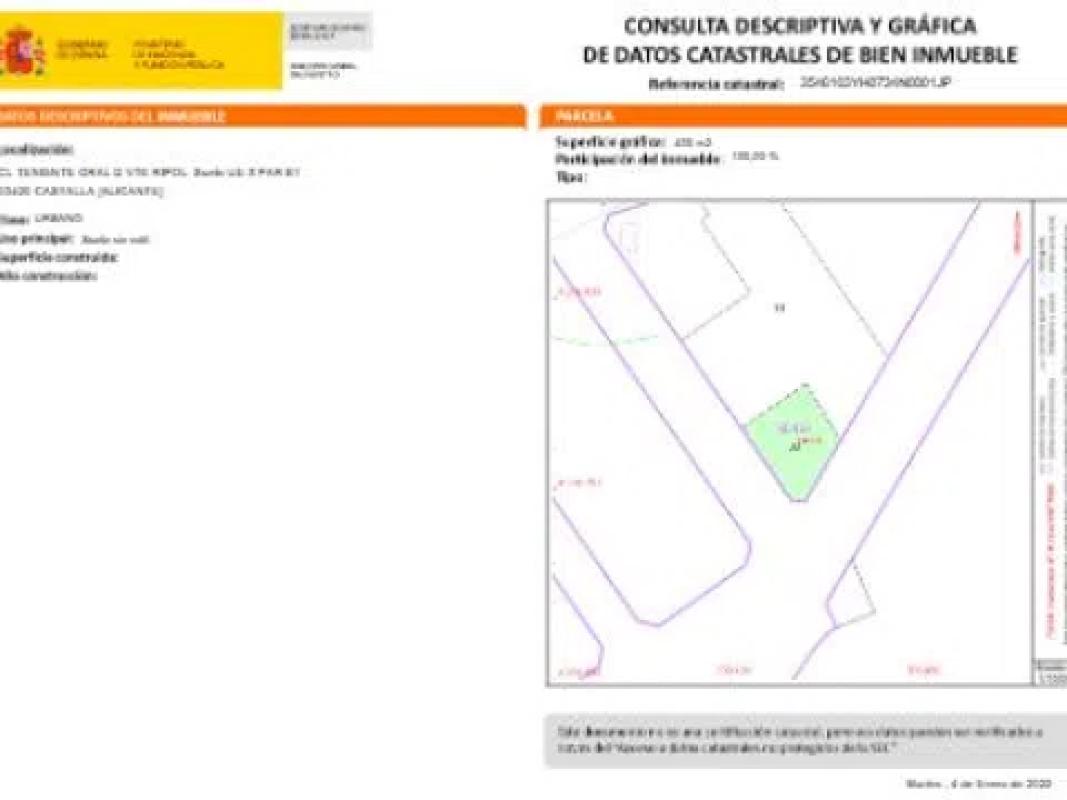 Działka na sprzedaż w Castalla, Alicante plan 1
