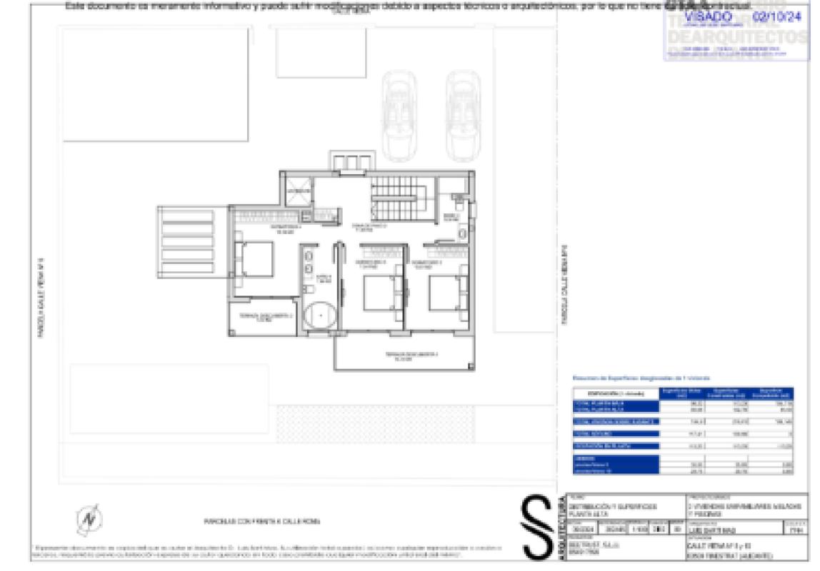 Obra nueva 2 Villas en Sierra Cortina en Finestrat (Revista) plan 3